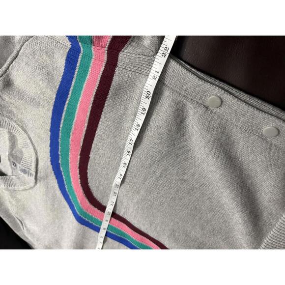 NWT Lou & Grey Gray Sweater with Multicolor Rainbow Design, Size Small - Picture 5 of 6